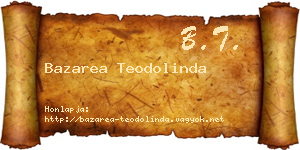 Bazarea Teodolinda névjegykártya